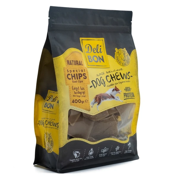 [BLK400CIPSNATURAL] Delibon Naturel Deri Köpek Cipsi Ödül Maması (1 Adet)