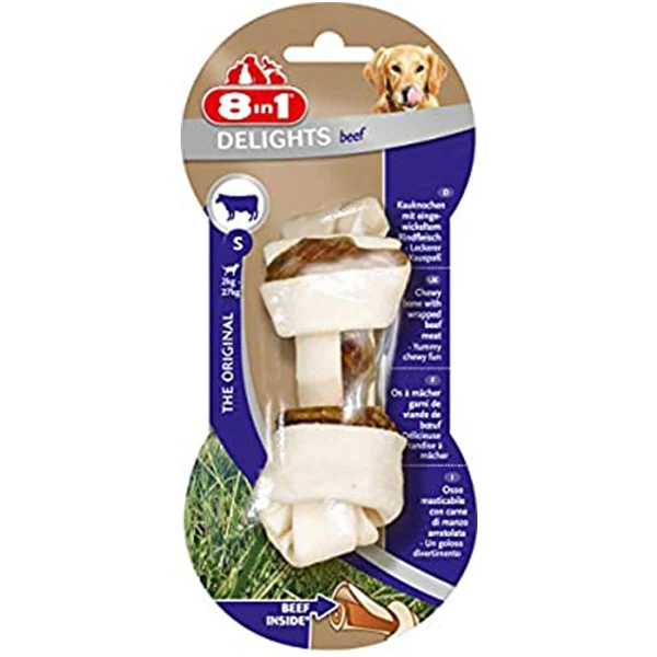 [406-660439] 8in1 Delights Bones Biftekli Köpek Kemik Ödülü (35 Gr, Small)