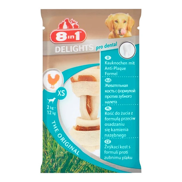 [406-660447] 8in1 Delights Dental Köpek Kemik Ödülü 12 Gr (1 Adet)