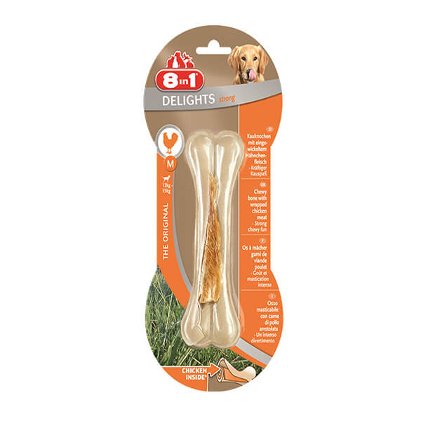 [406-660528] 8in1 Delights Tavuklu Köpek Kemik Ödülü 130 Gr (1 Adet)