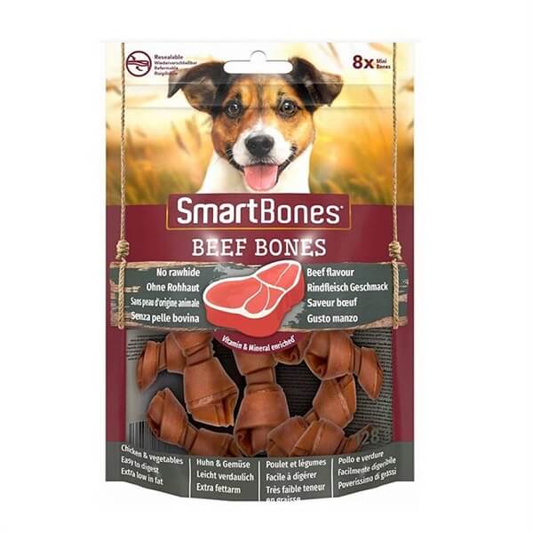 [406-661530] Smart Bones Sığır Etli Mini Düğüm Kemik Köpek Ödül Maması