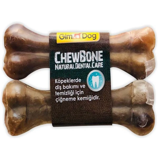 [8009632015736] Gimdog Mordimi Ağız ve Diş Sağlığı için Naturel Köpek Çiğneme Kemiği (120 Gr)