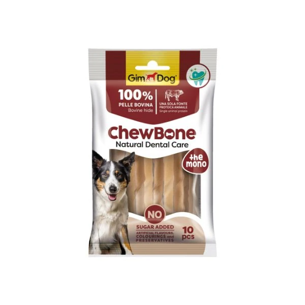 [8009632070377] Gimdog Chew Bone Diş Sağlığı Destekleyici Naturel Burgu Köpek Çiğneme Kemiği