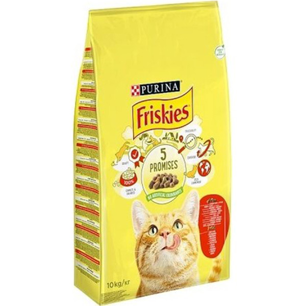 [12461351] Friskies Etli Tavuklu ve Sebzeli Yetişkin Kedi Maması (10 Kg)