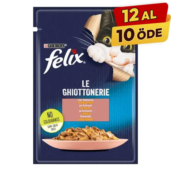 [12480108] Felix Taze Somonlu Jöleli Pouch Yetişkin Yaş Kedi Maması (85 Gr, 1 Adet)