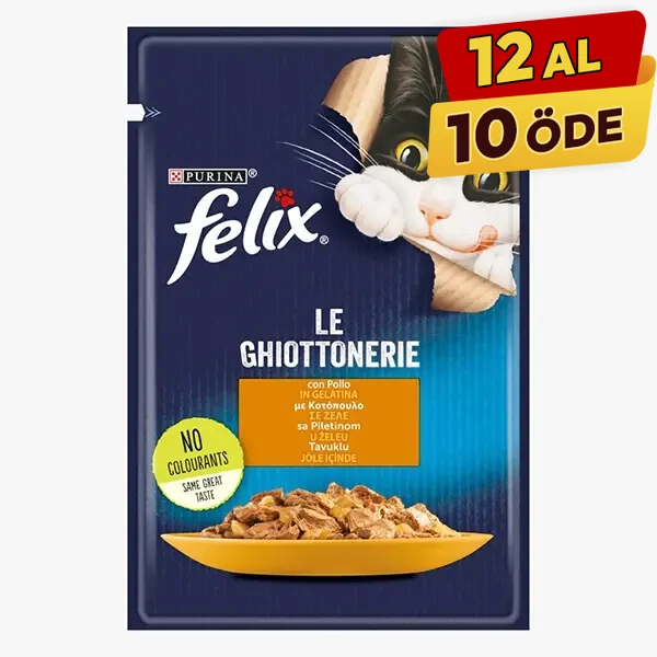 Felix Sensations Taze Jöle İçerisinde Tavuklu Yetişkin Yaş Kedi Maması