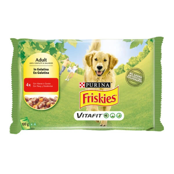 [12372312] Friskies Adult Biftekli Pouch Yetişkin Konserve Köpek Maması (1 Adet)