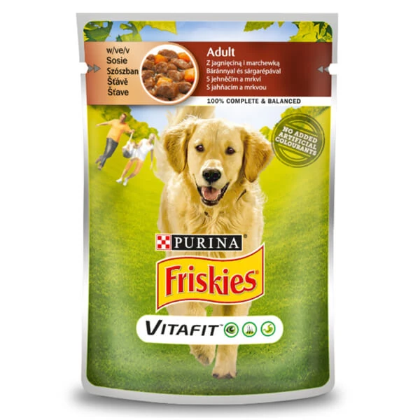 [12372570] Friskies Adult Kuzulu Pouch Yetişkin Konserve Köpek Maması (1 Adet)