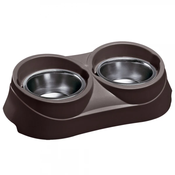 [8010690067452] Ferplast Duo Feed Köpek Mama ve Su Kabı 2 Adet 47x25x13 Cm