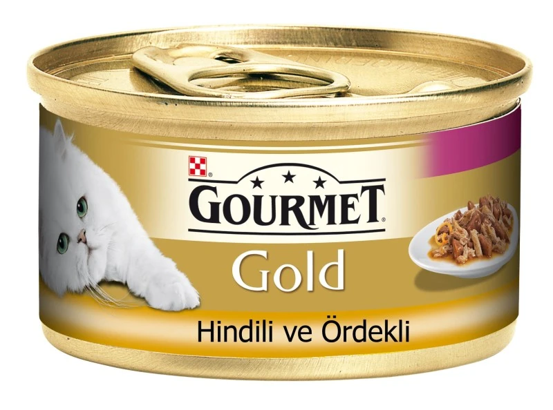 [12032394] Gourmet Gold Ördek ve Hindili Yetişkin Konserve Kedi Maması (1 Adet)