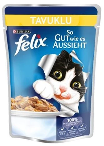 [4000487226036] Felix Tavuklu Yetişkin Yaş Kedi Maması (1 Adet)