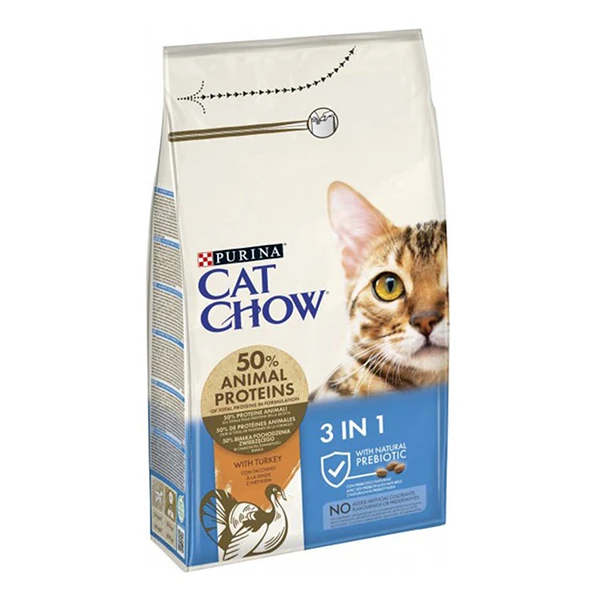 [12347617] Purina Cat Chow Feline 3in1 Hindi Etli Yetişkin Kedi Maması (1.5 Kg)