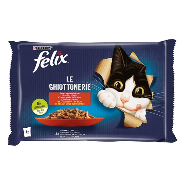 [12480326] Felix Multipack Sığır ve Tavuklu Yetişkin Yaş Kedi Maması (1 Adet)