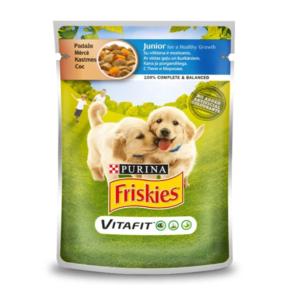 [12372018] Friskies Junior Tavuklu Pouch Yavru Konserve Köpek Maması (1 Adet)