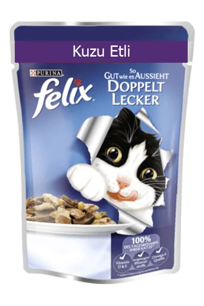 [12222517] Felix Kuzu Etli Yetişkin Yaş Kedi Maması (1 Adet)
