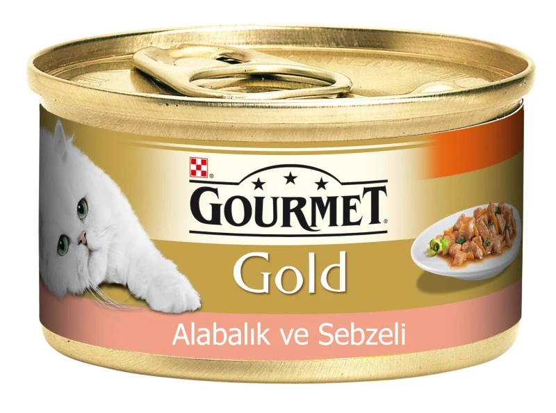 [12109500] Gourmet Gold Alabalık ve Sebzeli Yetişkin Konserve Kedi Maması (1 Adet)