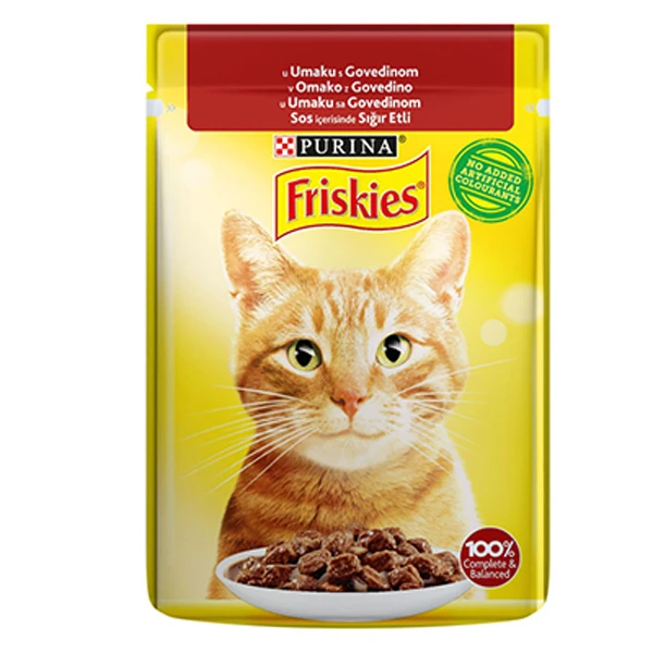 [12399729] Friskies Biftekli Yetişkin Konserve Kedi Maması (1 Adet)