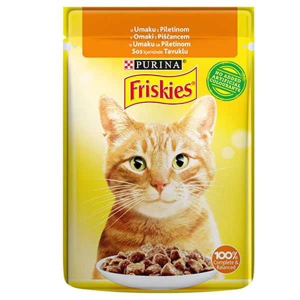 [12399724] Friskies Tavuklu Yetişkin Konserve Kedi Maması (1 Adet)