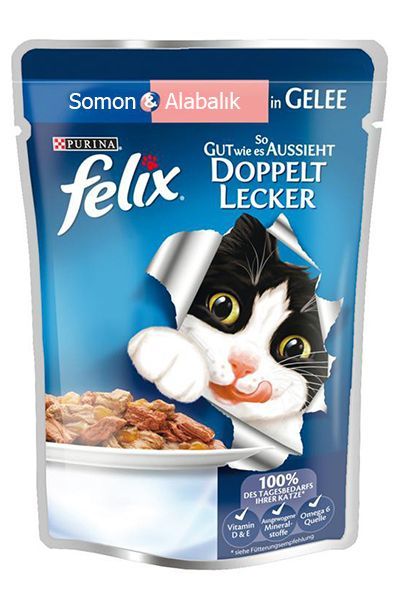 [7613033136290] Felix Somonlu ve Sardalyalı Yetişkin Yaş Kedi Maması (1 Adet)