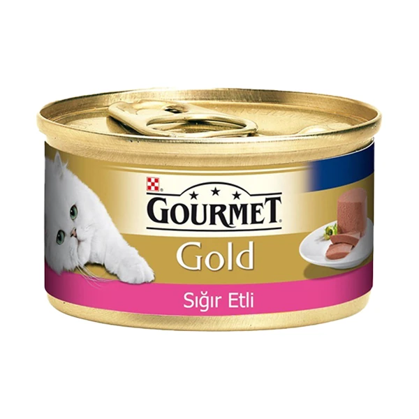 [12131624] Gourmet Gold Kıyılmış Sığır Etli Yetişkin Konserve Kedi Maması (85 Gr, 1 Adet)