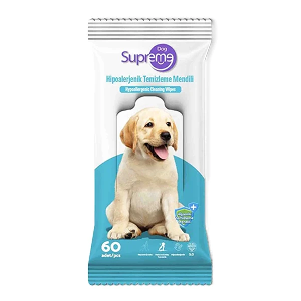 [8684207638208] Supreme Kokusuz Hipoalerjenik Köpek Temizleme Mendili