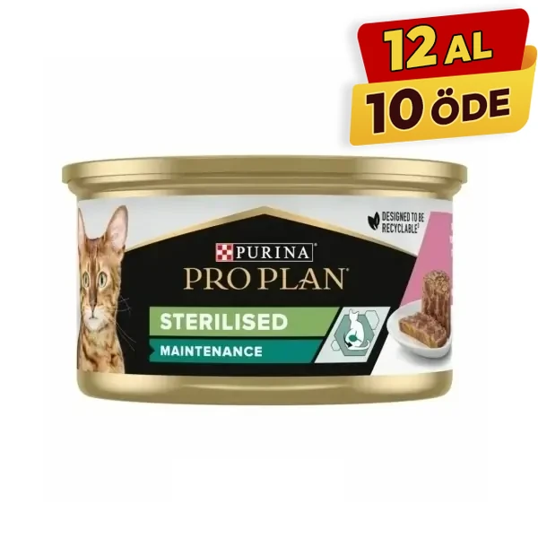 [12514191] Pro Plan Sterilised Ton ve Somonlu Konserve Kedi Maması (1 Adet)