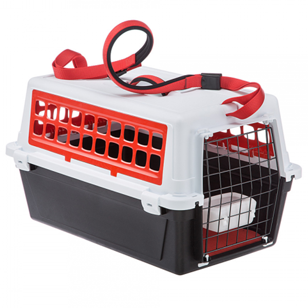 [8010690153537] Ferplast Atlas 10 Askılı Kedi ve Köpek Taşıma Çantası Siyah/Turuncu