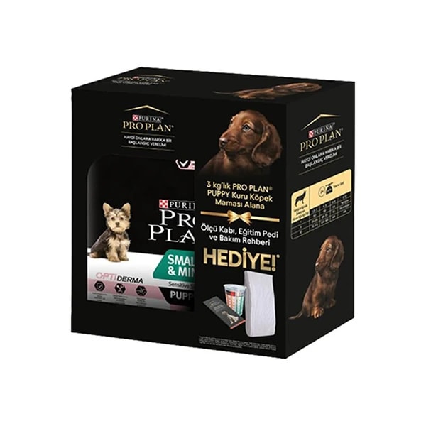 [12561299] Pro Plan Puppy Somonlu Küçük Irk Yavru Köpek Maması Ölçü Kabı ve Eğitim Pedi Hediyeli