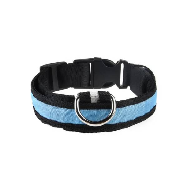 [8685335003230] Petzz Işıklı Ayarlanabilir Flaşörlü Kedi ve Köpek Boyun Tasması Mavi (40-48 Cm / 2.5 Cm)