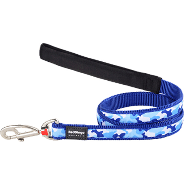 [L4-CF-DB-12] Red Dingo Kamuflaj Köpek Uzatma Tasması Lacivert (12 Mm)