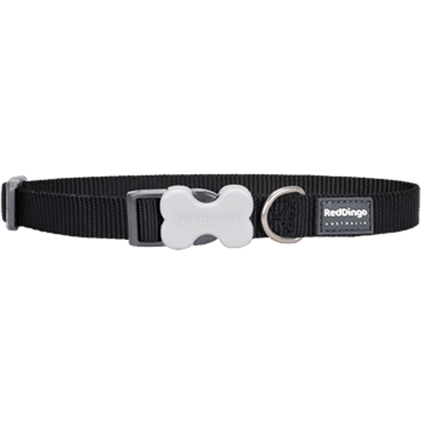 [DC-ZZ-BB-12] Red Dingo New Zealand Klasik Köpek Boyun Tasması (Siyah, 12 Mm)