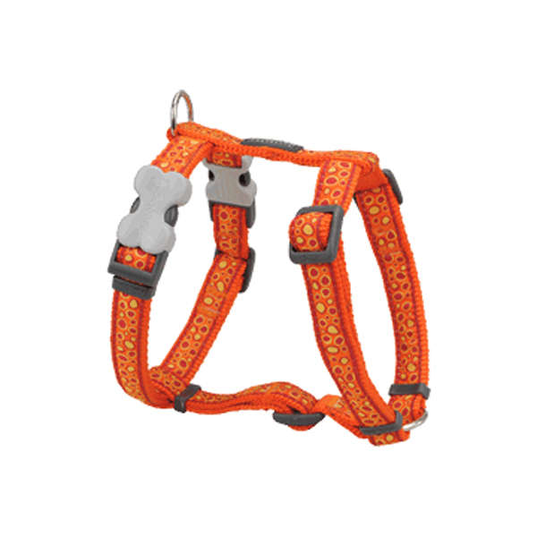 [DH-BE-OR-12] Red Dingo Harness Bedrock Desenli Köpek Göğüs Tasması (12 Mm)