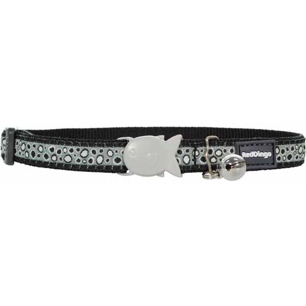 [CC-BE-BB-12] Red Dingo Bedrock Desenli Kedi Boyun Tasması (Siyah)