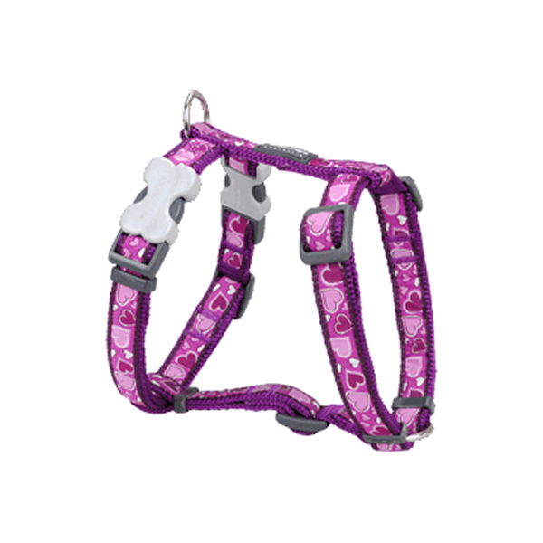 [DH-BZ-PU-12] Red Dingo Breezy Love Desenli Köpek Göğüs Tasması (Mor, 12 Mm)