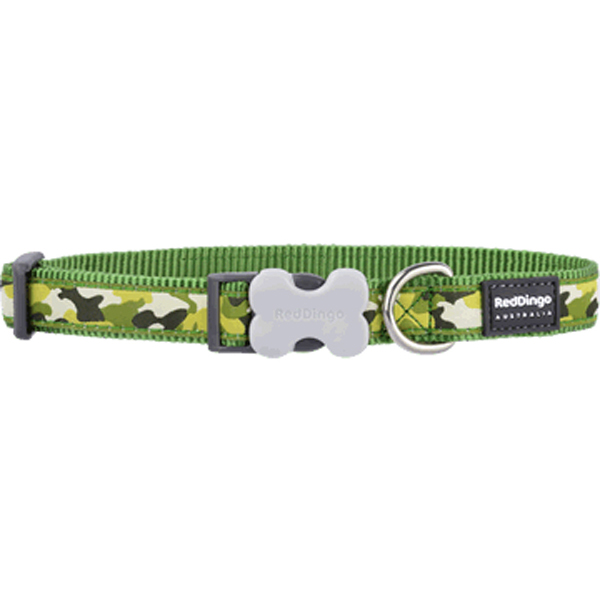 [DC-CF-GR-12] Red Dingo Kamuflaj Köpek Boyun Tasması (Yeşil, 12 Mm)