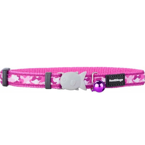 [CC-CF-HP-12] Red Dingo Kamuflaj Kedi Boyun Tasması 12 Mm (Pembe)