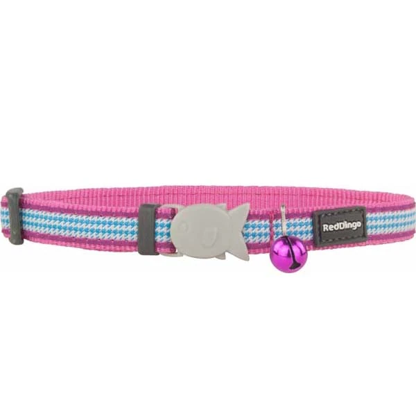 [CC-FG-HP-12] Red Dingo Fang It Desenli Kedi Boyun Tasması (Pembe)