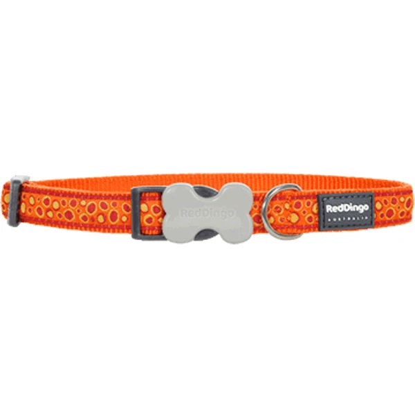 [DC-BE-OR-12] Red Dingo Bedrock Desenli Köpek Boyun Tasması (12 Mm)