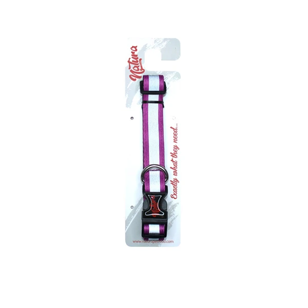 [KT.08303] Natura Reflektörlü Köpek Boyun Tasması (Mor, Medium/Large)