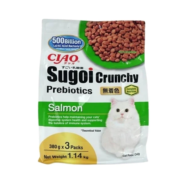 [12-CDT-254] Inaba Ciao Sugoi Crunchy Somonlu Prebiyotik Kedi Maması