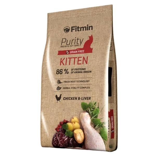 [09-T00024] Fitmin Purity Kitten Tahılsız Tavuk ve Ciğerli Yavru Kedi Maması (1.5 Kg)