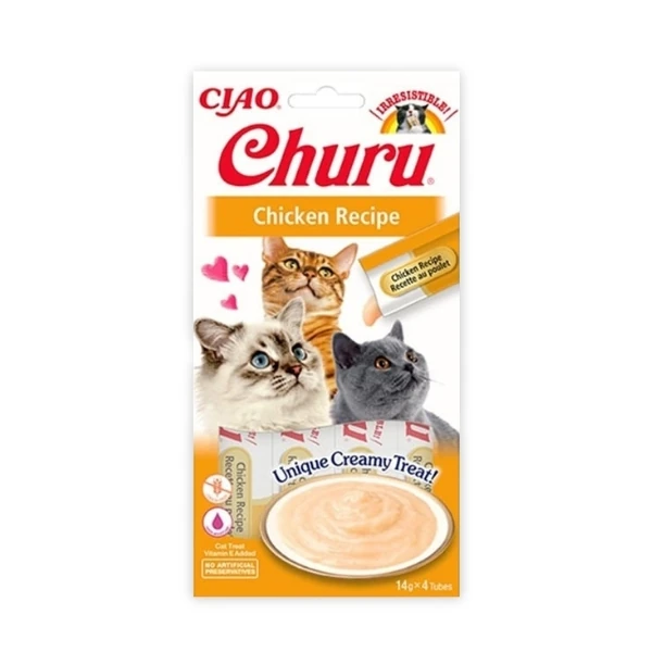 [12-EU103] Inaba Ciao Churu Cream Tavuklu Sıvı Kedi Ödül Maması (1 Adet)