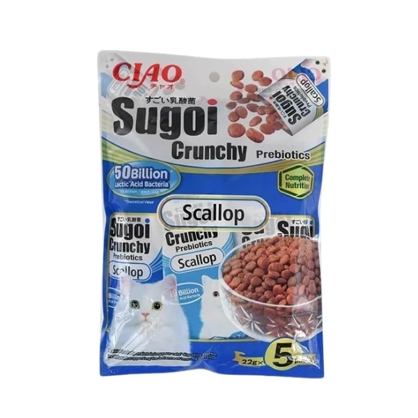[12-P-232] Inaba Ciao Sugoi Crunchy Deniz Taraklı Prebiyotik Kedi Maması