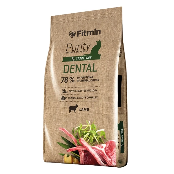 [09-T00019] Fitmin Purity Dental Taze Kuzu Etli Tahılsız Yetişkin Kedi Maması