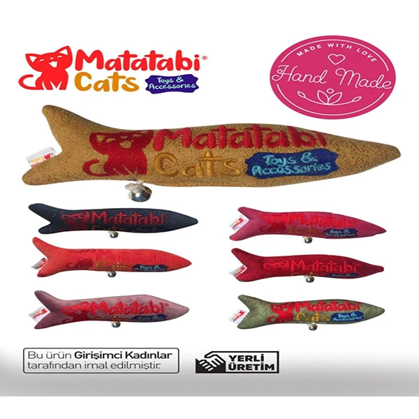 [8685334305605] Matatabi Cats Jr Fish Balık Şekilli Kedi Oyuncağı (20 Cm)