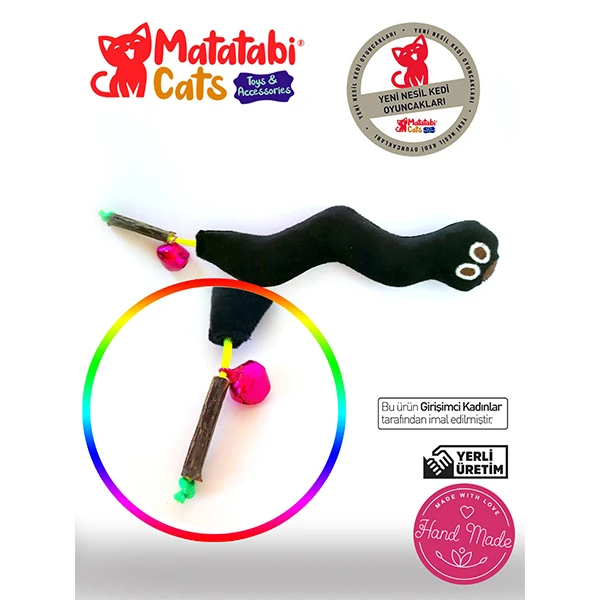 Matatabi Cats Wormy Tırtıl Şeklinde Kedi Oyuncağı