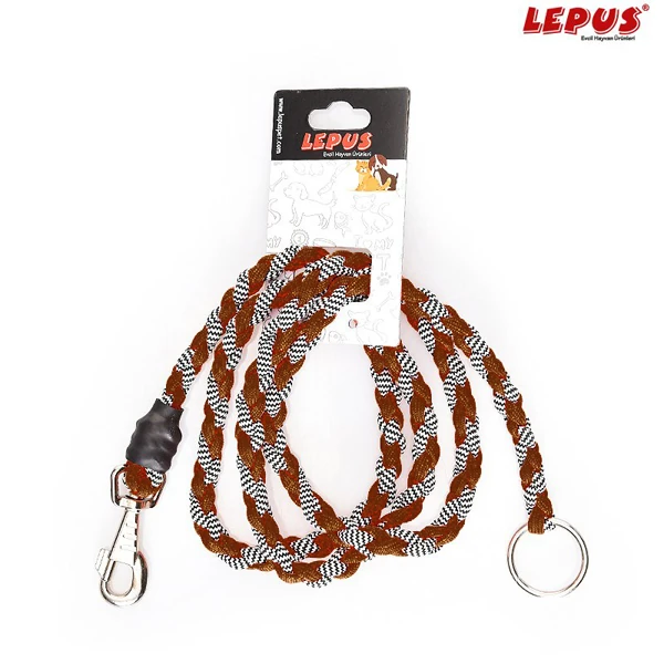 [LPS-GK-06] Lepus Örgü Köpek Gezdirme Kayışı (Kahverengi)
