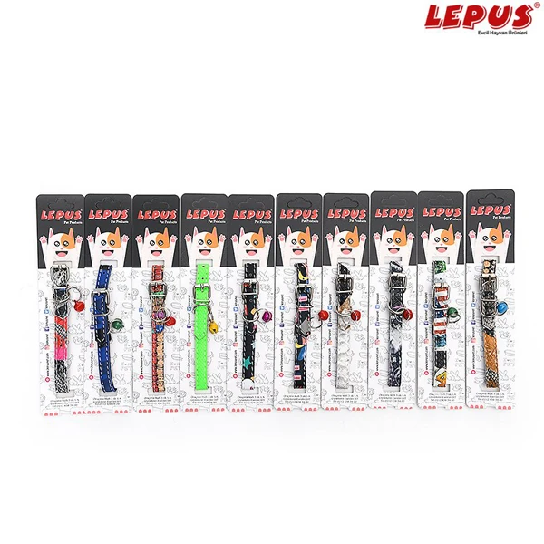 [LPS-KBT-02] Lepus Deri Kedi Boyun Tasması 10x30 Cm (Desenli)