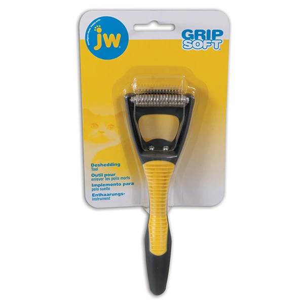 [65049] JW Gripsoft Yumuşak Kavramalı Metal Tırmık Kedi Alt Kürk Tüy Tarağı