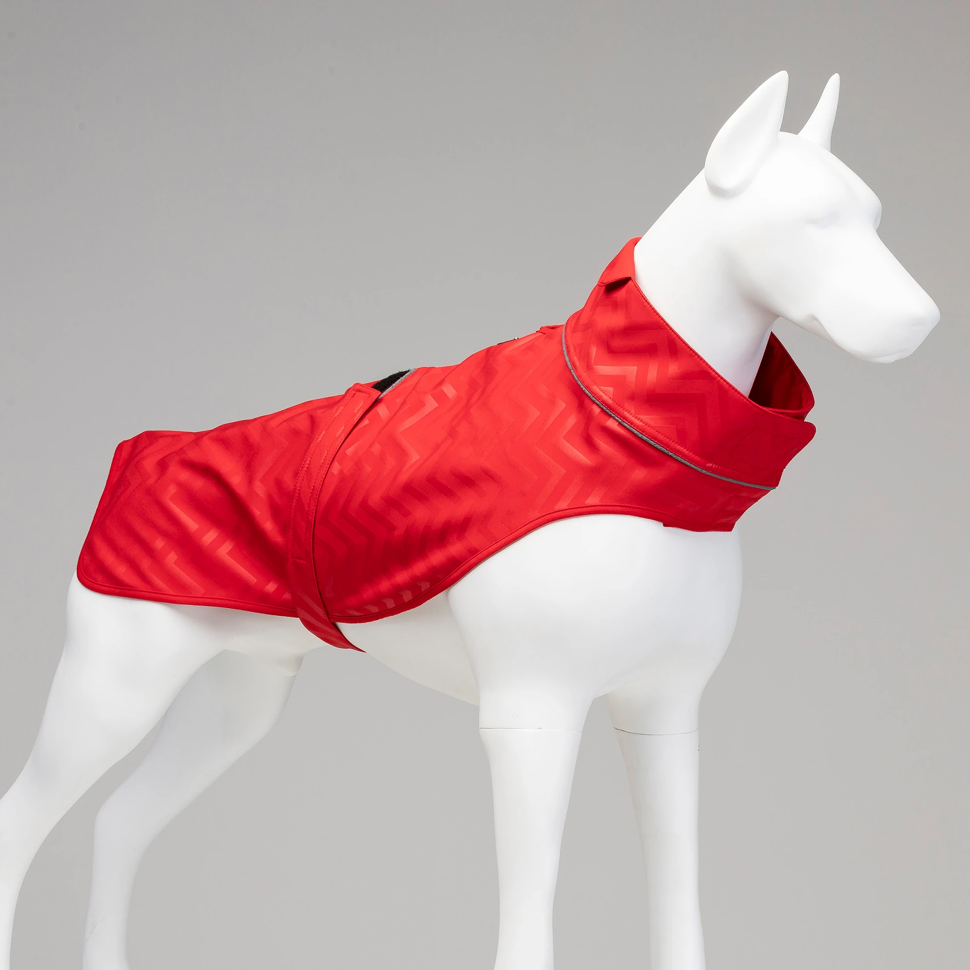 [SSRS01] Lindo Dogs Softshell Red Stripe Köpek Yağmurluğu (Beden 1)
